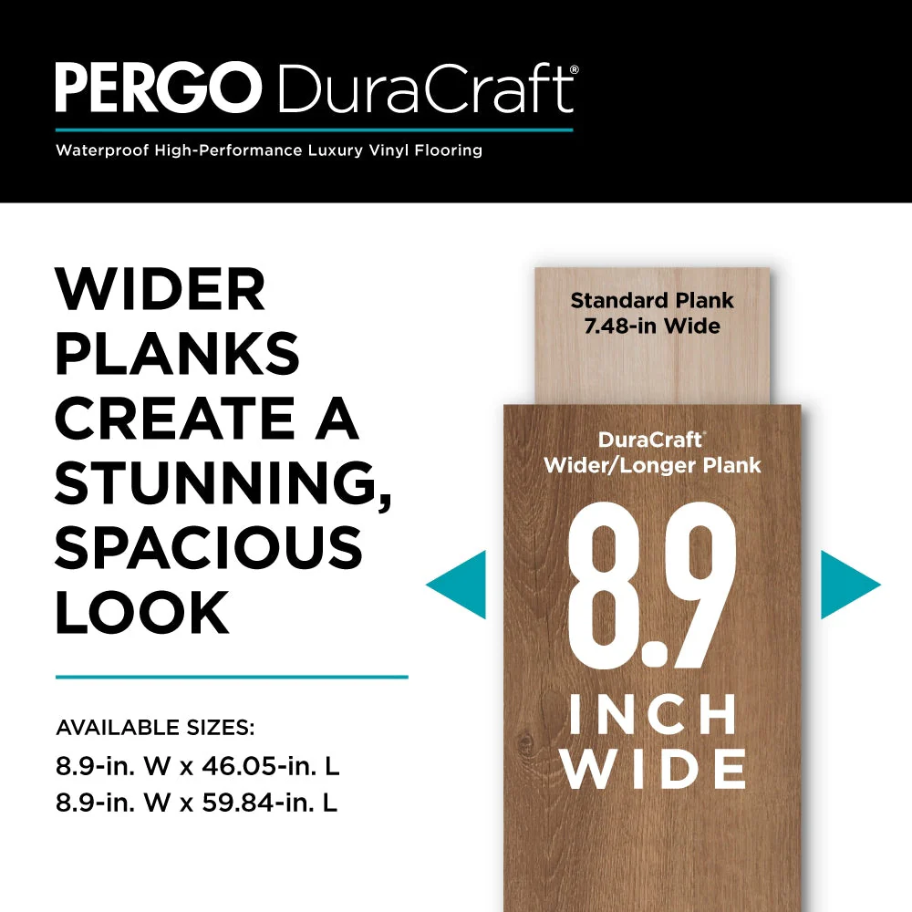 Pergo DuraCraft Newbridge Hickory Waterproof Luxury Vinyl Plank Flooring - Image 6