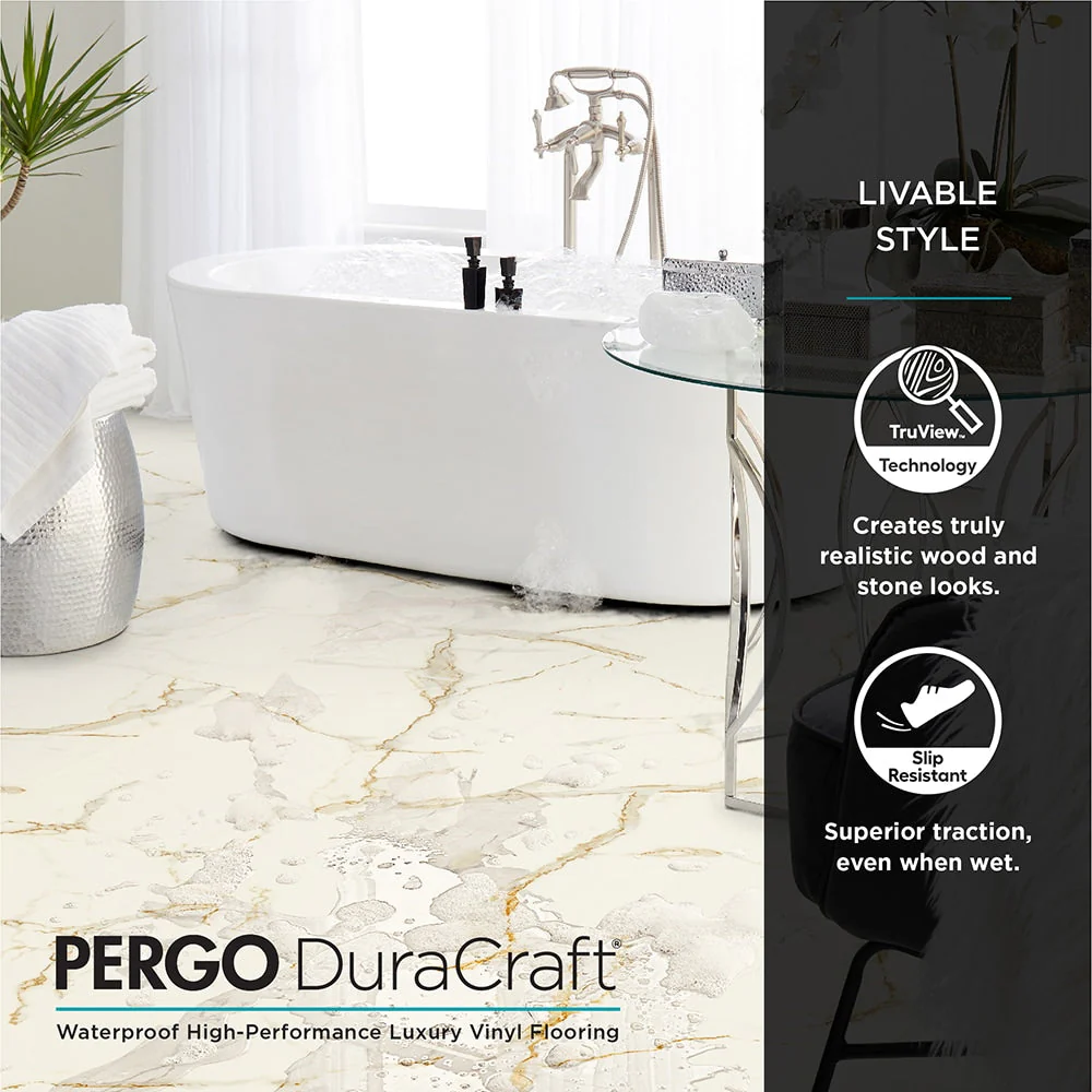 Pergo DuraCraft Waterproof Wood Look Luxury Vinyl Plank - Paris Oak - Image 6