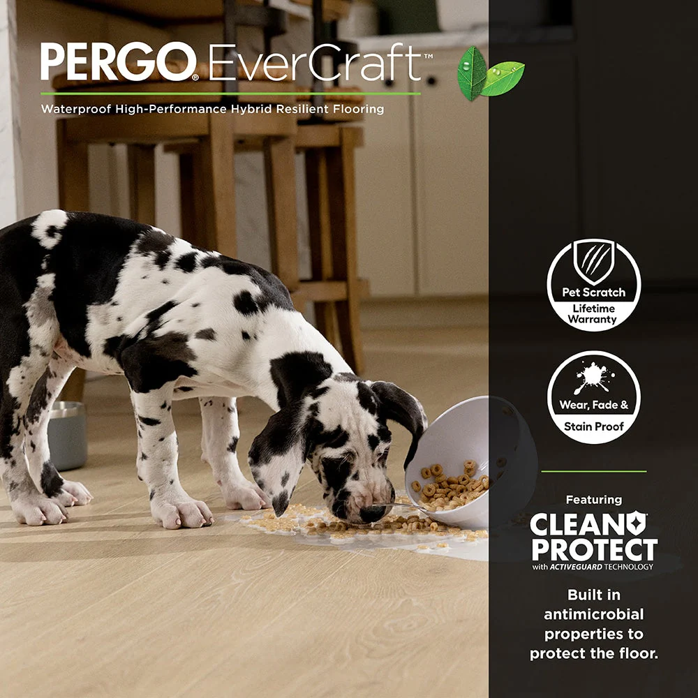 Pergo EverCraft Falls Trail Oak Gray Waterproof Hybrid Flooring Sample - Image 7