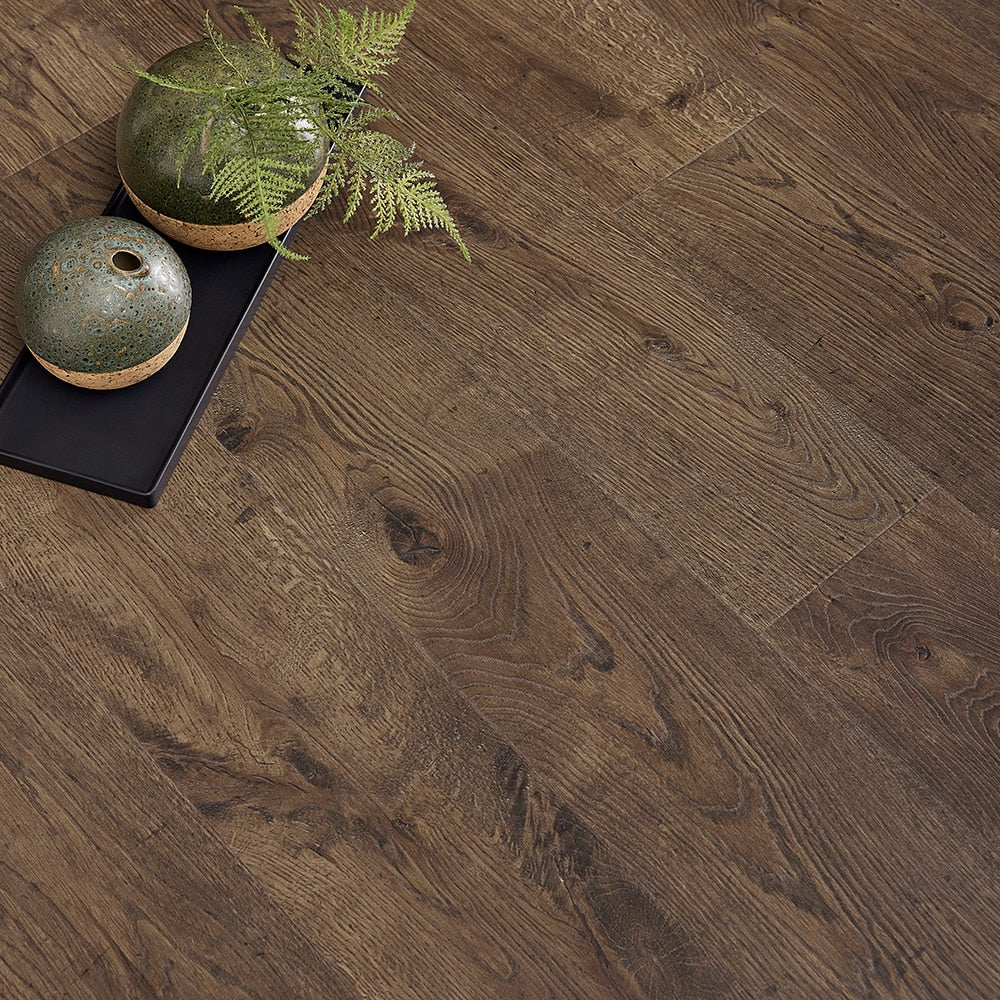 Pergo EverCraft Sonoma Trail Oak Brown Waterproof Hybrid Resilient Flooring Sample - Image 4