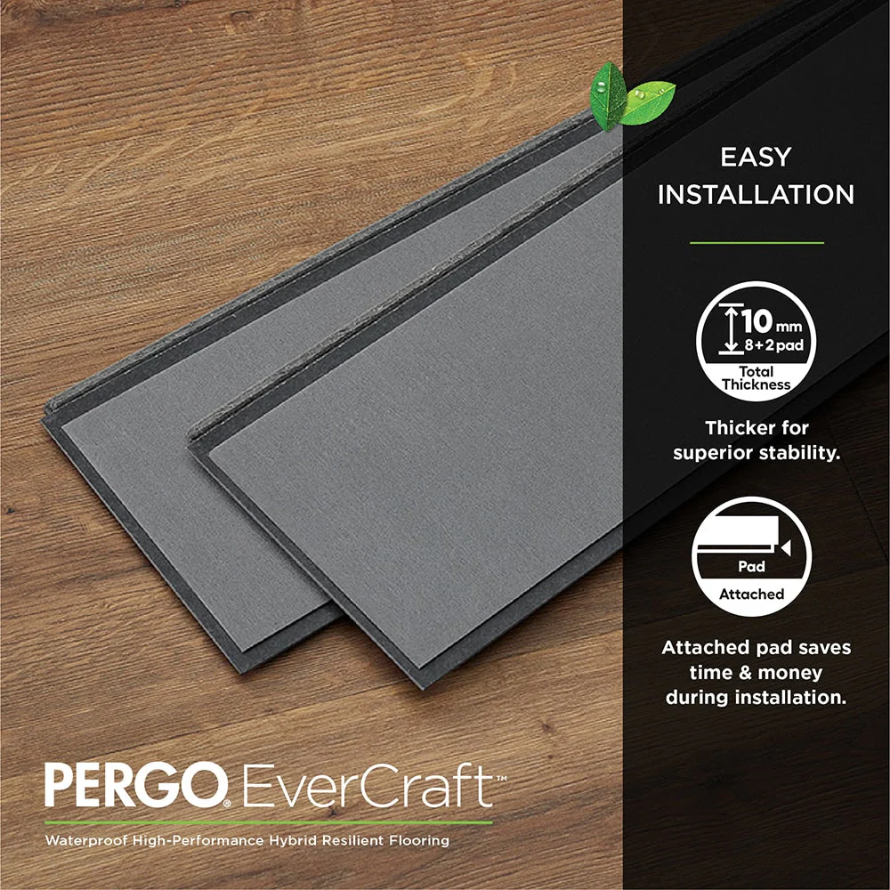 Pergo EverCraft Twin Falls Oak Waterproof Hybrid Flooring - Image 9