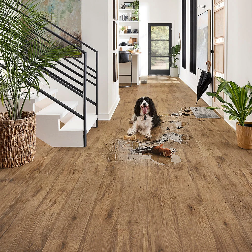 Pergo EverCraft Winding Creek Oak Brown Waterproof Hybrid Resilient Flooring 27-sq ft - Image 3