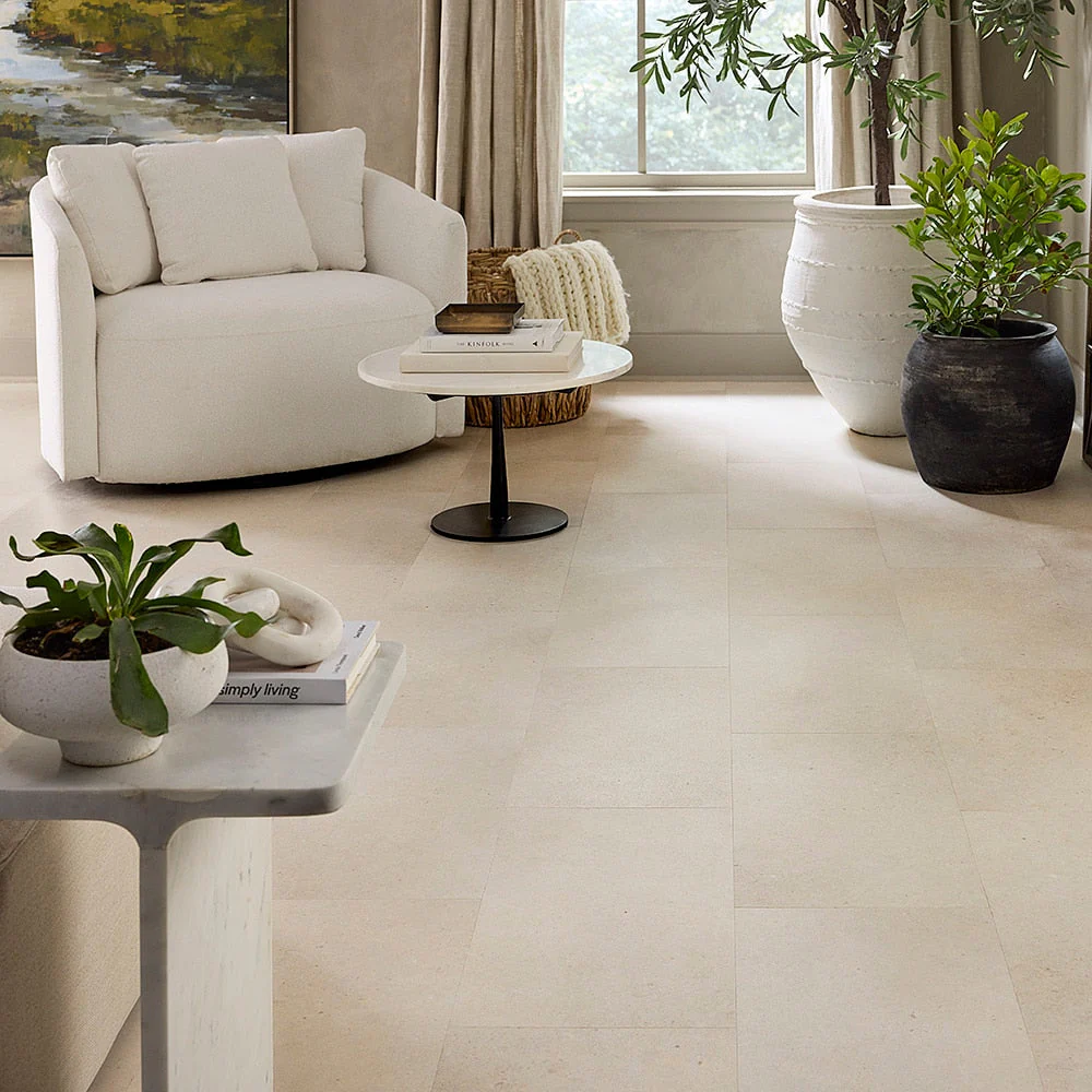 Pergo Marbella Limestone Gray Luxury Vinyl Tile Flooring with WetProtect - Image 8