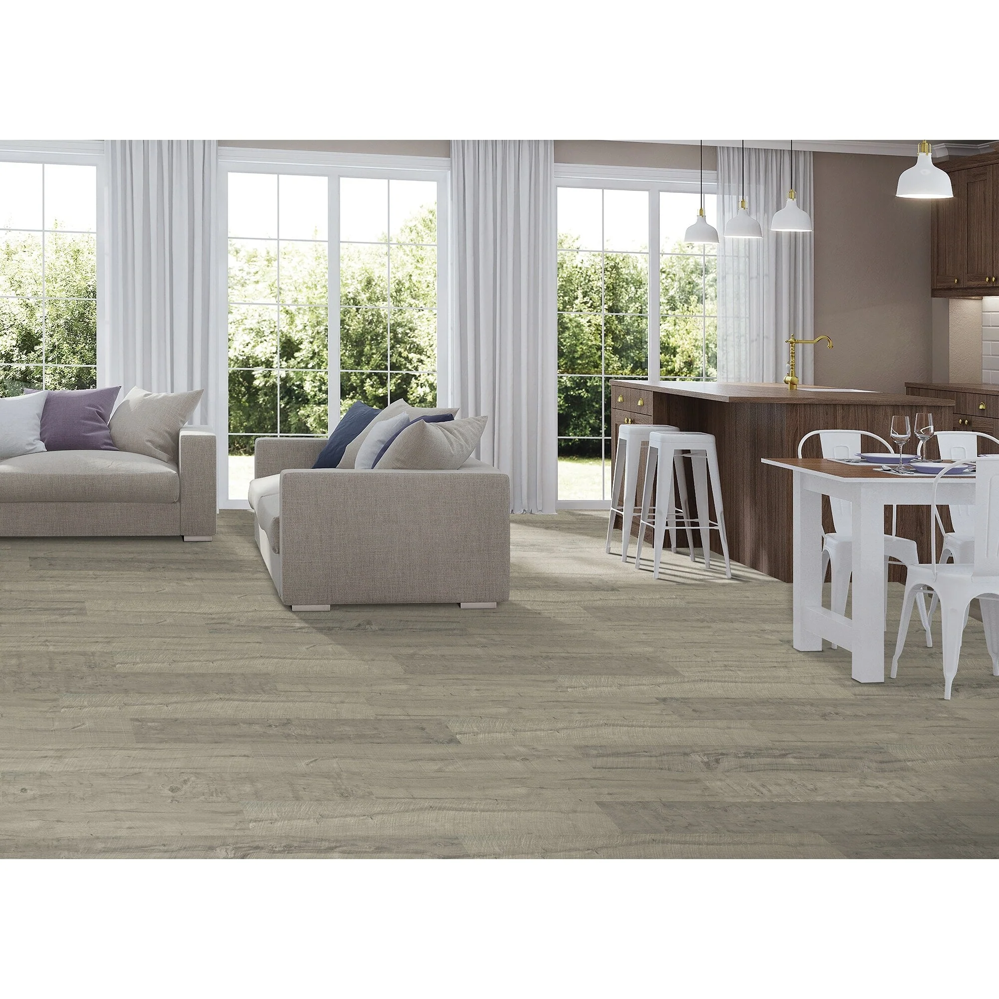 Pergo Optics Waterproof Laminate Flooring Sample, Wind Bluff Maple - Image 6