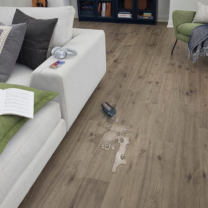 Pergo Hallfield Hickory Waterproof Laminate Flooring Sample - Image 8