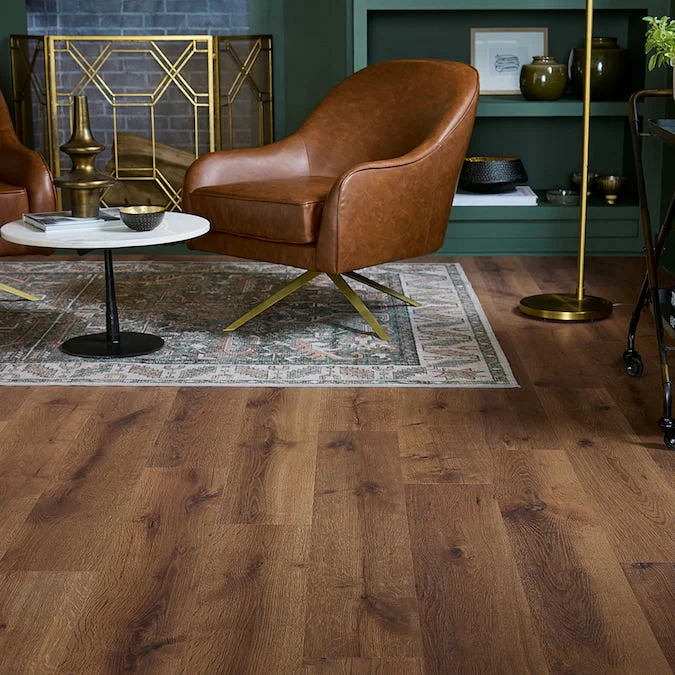 Pergo (Sample) Evercraft Brown Waterproof Wood Plank Laminate Flooring - Image 2