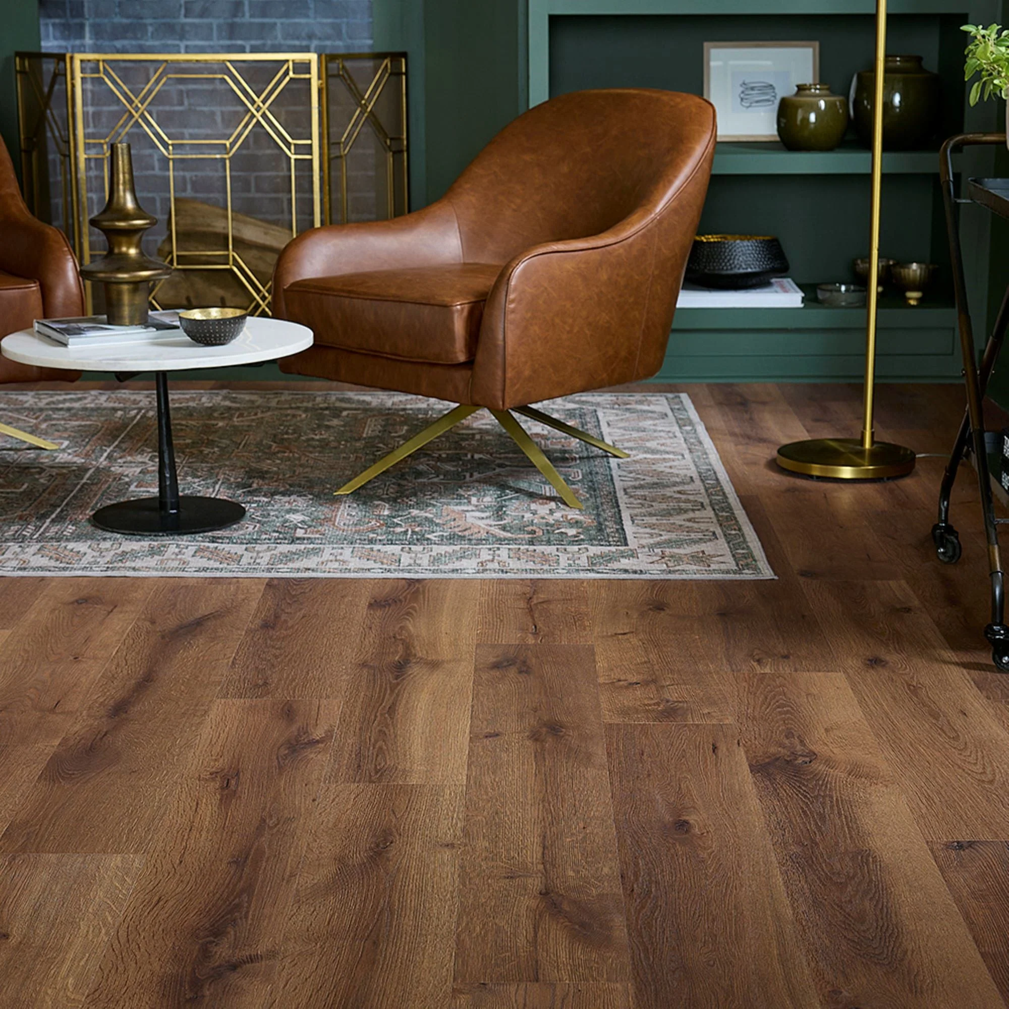Pergo Evercraft Brown Waterproof Wood Plank Laminate Flooring Sample - Image 2