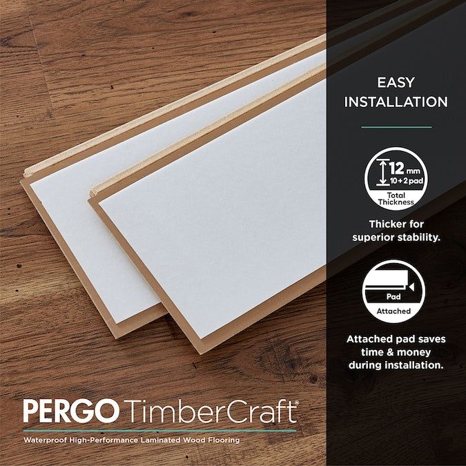 Pergo TimberCraft +WetProtect Harkness Oak Laminate Flooring With Attached Underlayment - Image 10