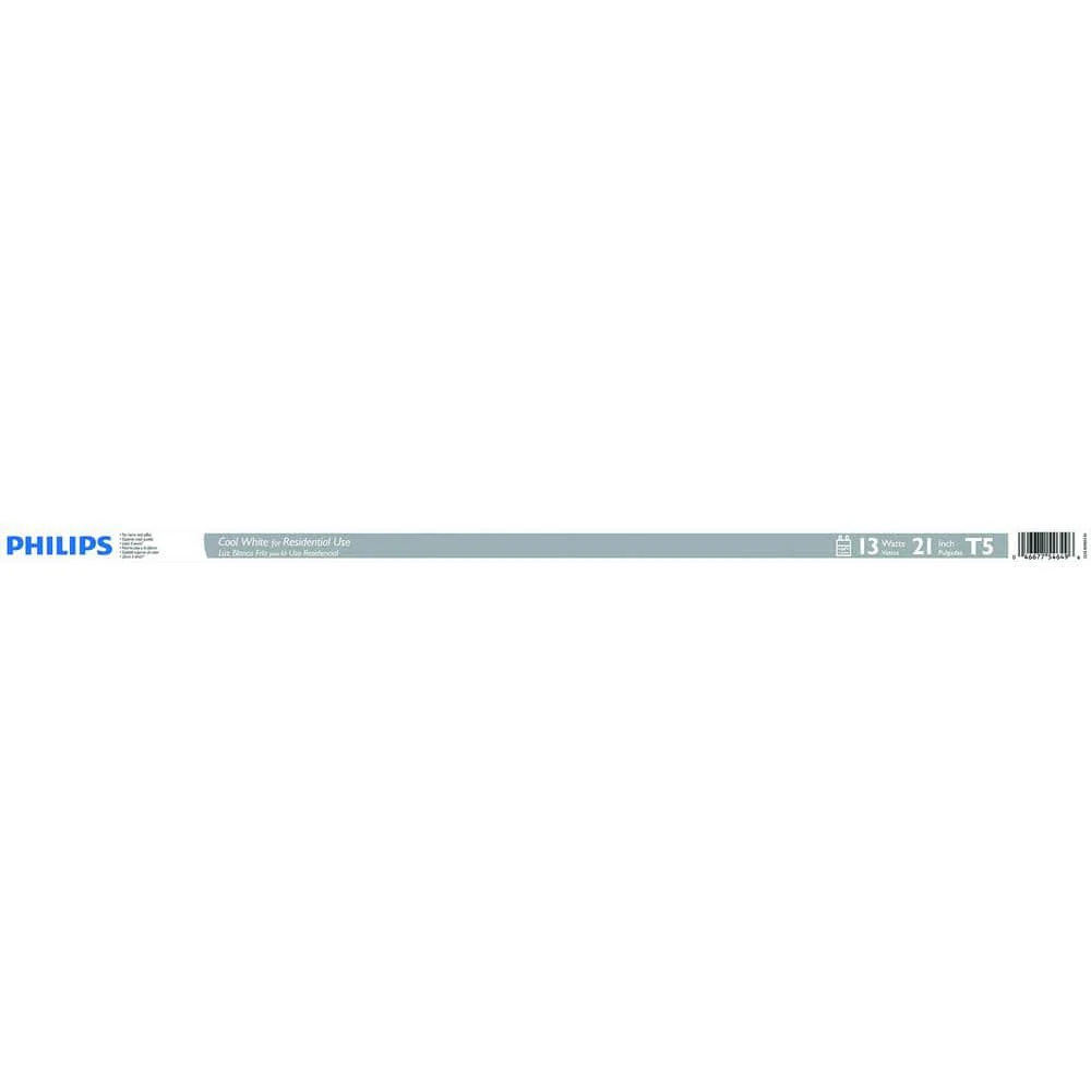 Philips 13-Watt 21 in. Linear T5 Fluorescent Tube Light Bulb, Cool White 4100K - Image 4