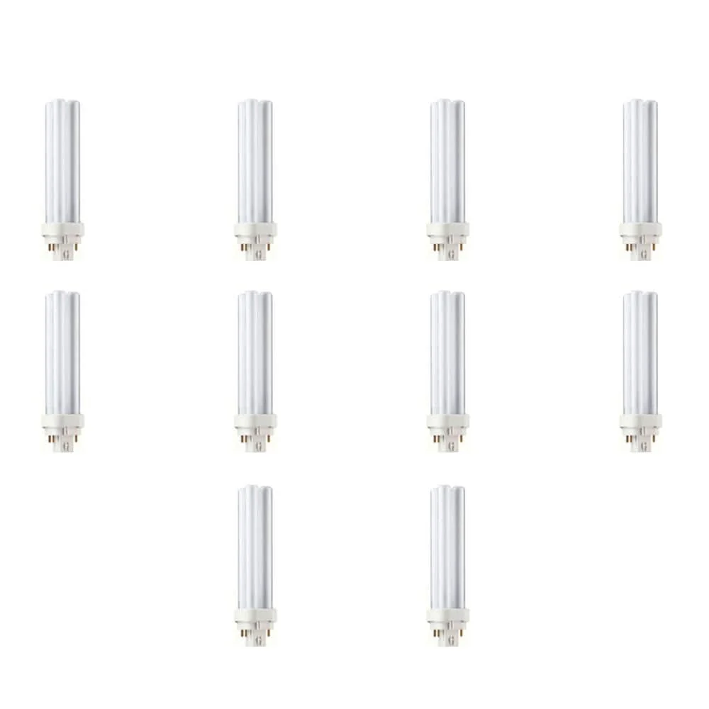 Philips 13-Watt G24q-1 CFLni 4-Pin Plug-In Light Bulb, Cool White 4100K (10-Pack)