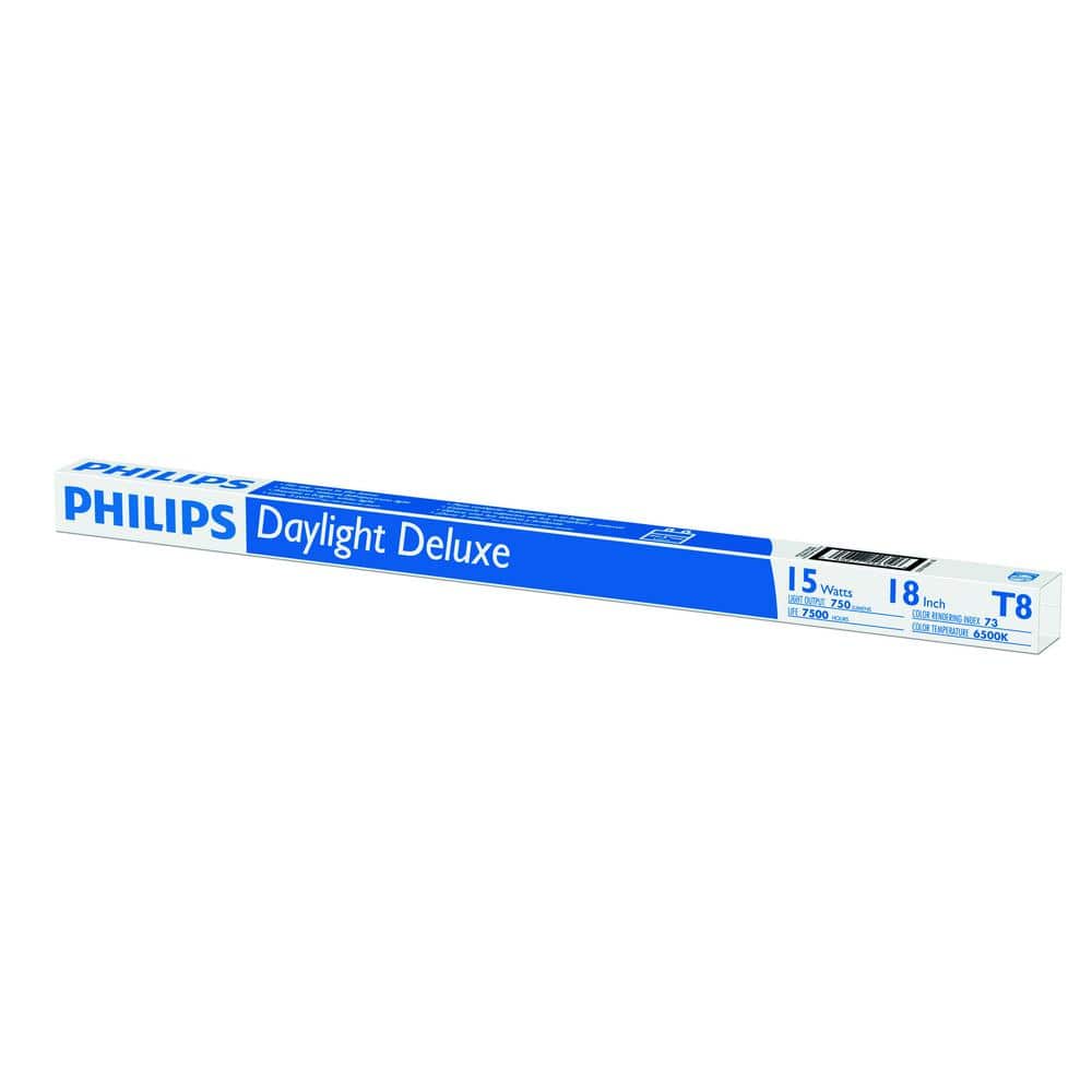 Philips 15-Watt 18 in. Linear T8 ALTO Fluorescent Tube Light Bulb, Daylight Deluxe 6500K - Image 4