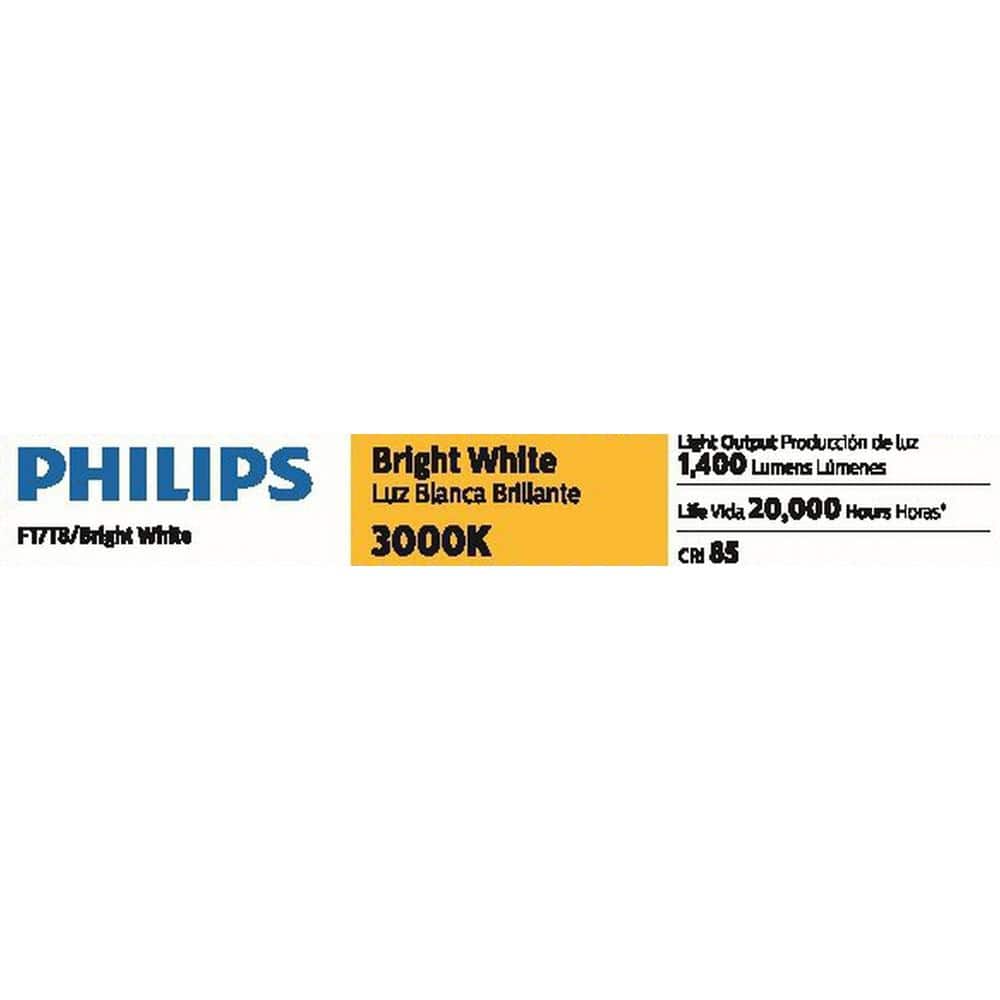 Philips 17-Watt 2 ft. Linear T8 ALTO Fluorescent Tube Light Bulb, Bright White 3000K - Image 4
