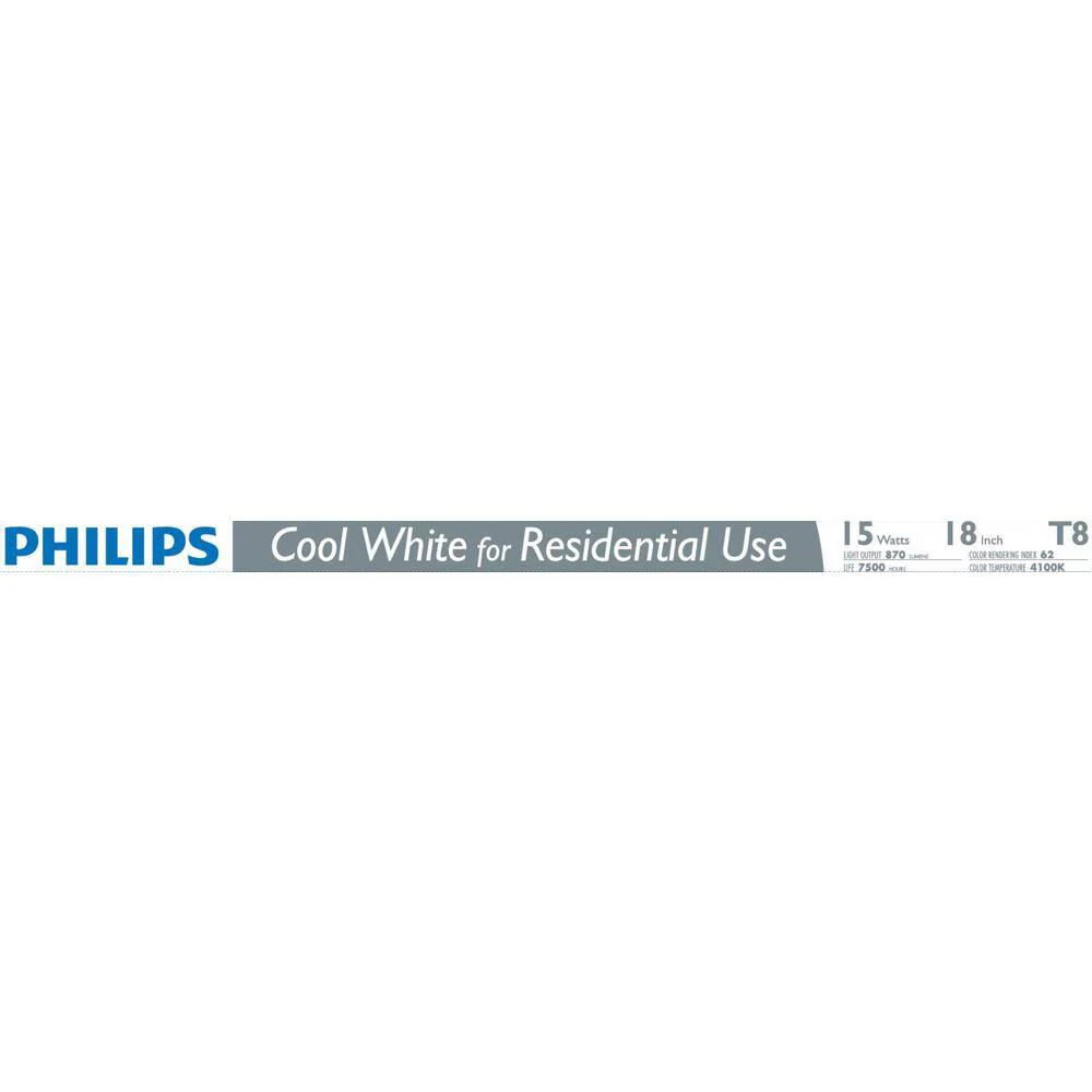 Philips 18 in. 15-Watt 4100K Linear T8 Fluorescent Light Bulb, Cool White (30-Pack) - Image 7