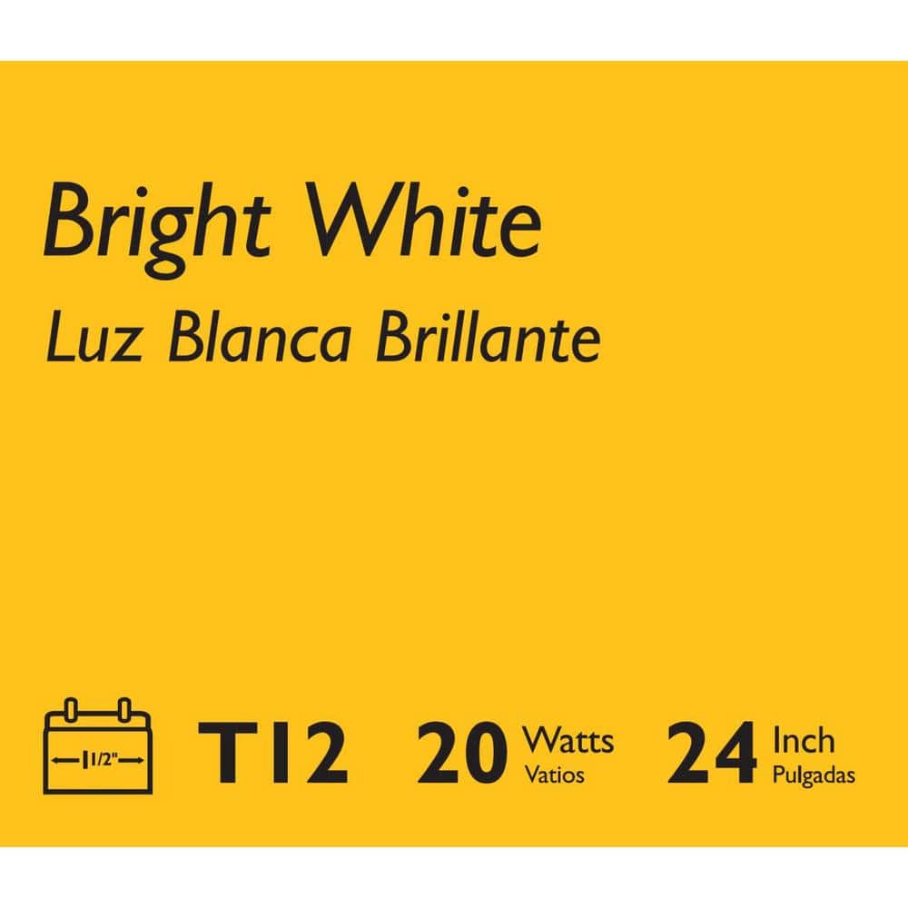 Philips 20-Watt 2 ft. Linear T12 Fluorescent Tube Light Bulb, Bright White (3000K) - Image 4