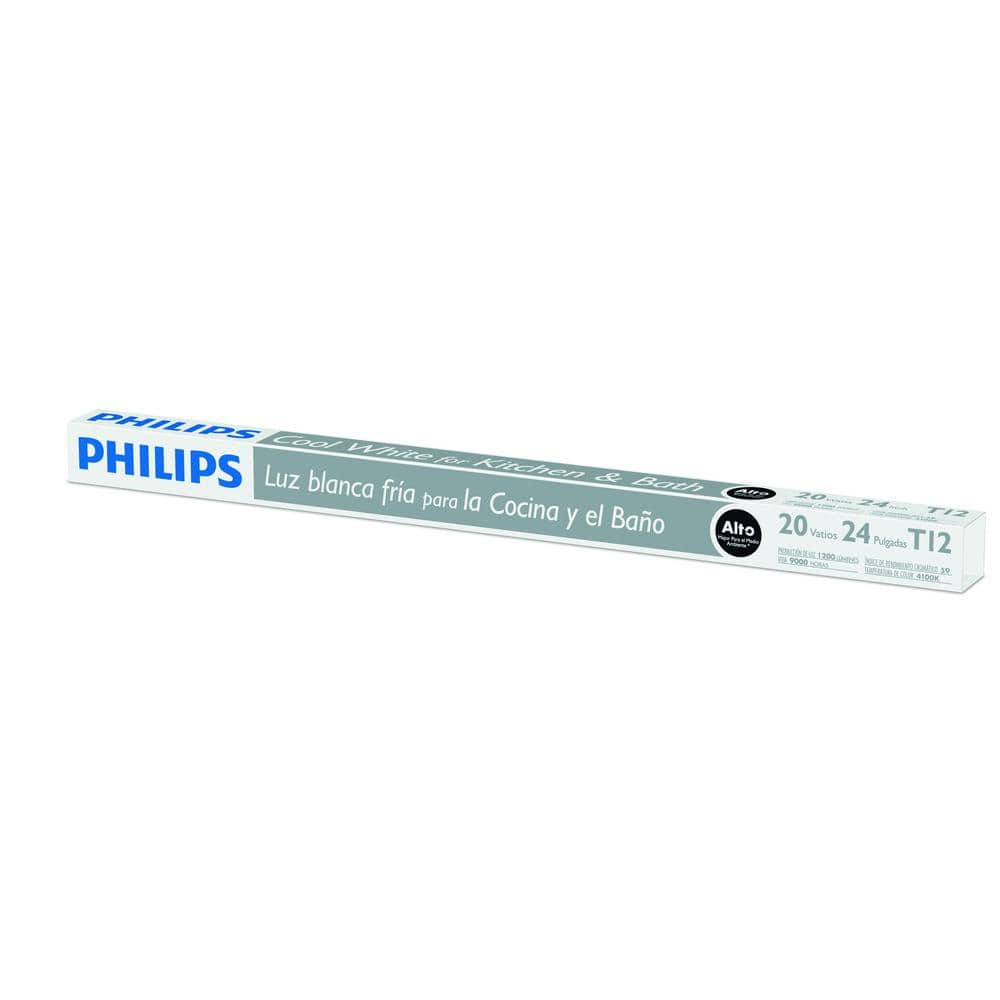Philips 20-Watt 2 ft. Linear T12 Fluorescent Tube Light Bulb, Cool White 4100K - Image 2