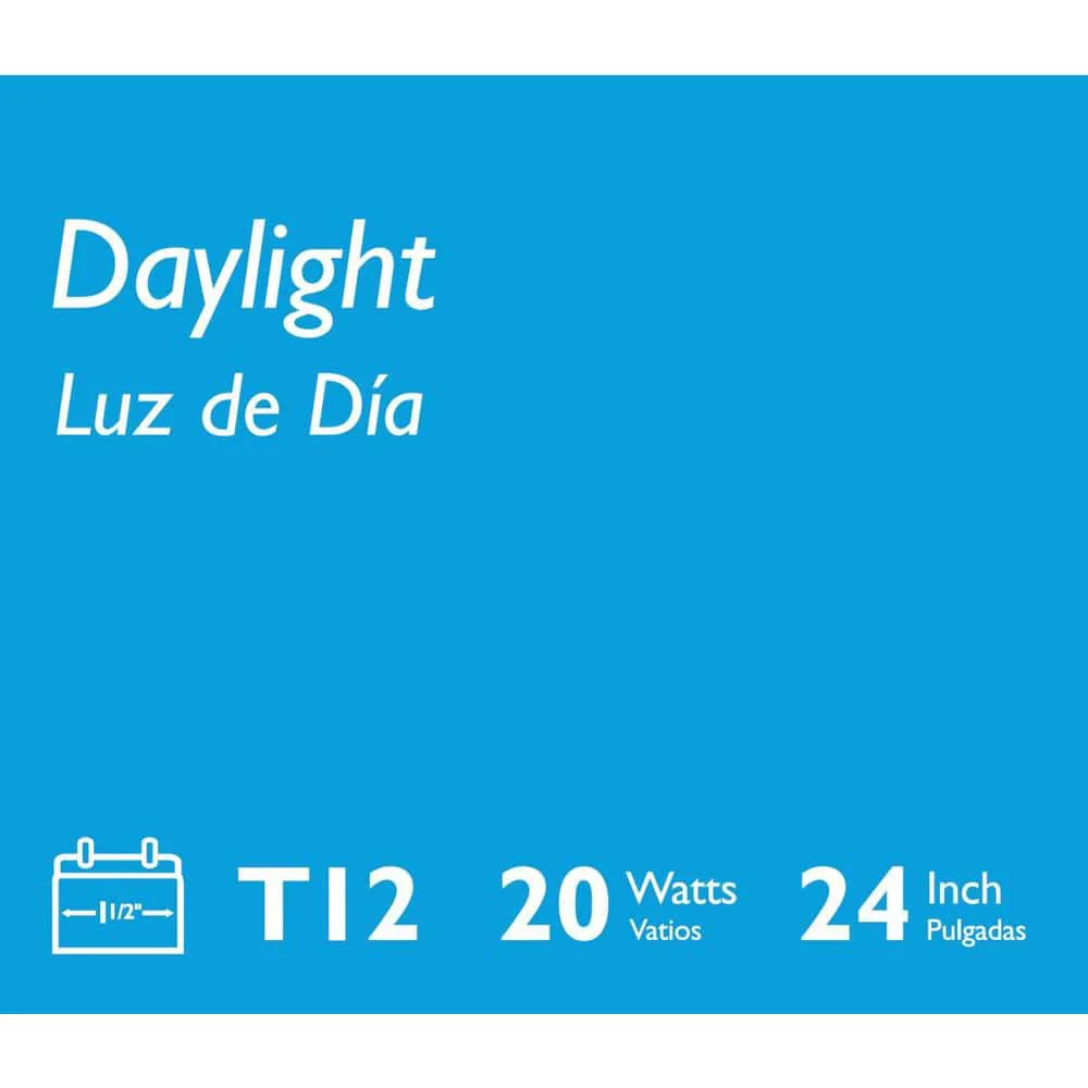 Philips 20-Watt 2 ft. Linear T12 Fluorescent Tube Light Bulb, Daylight (5000K) - Image 4