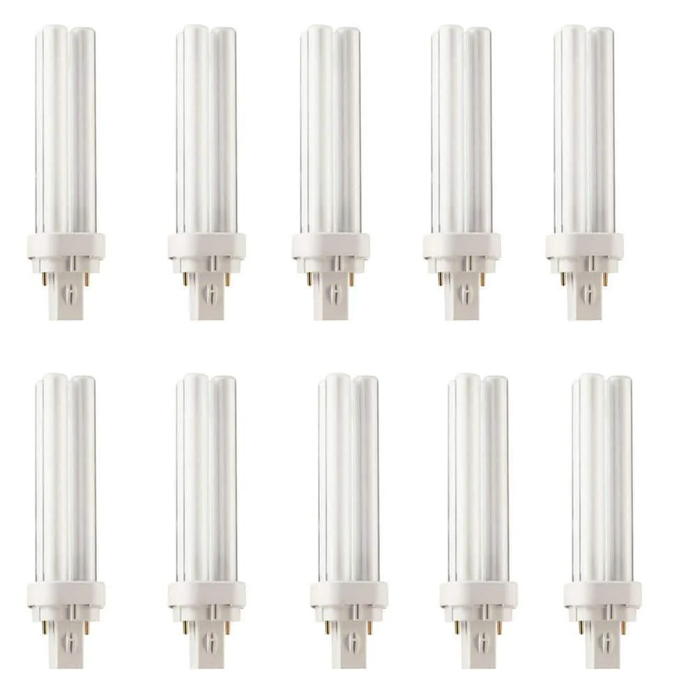 Philips 26-Watt G24d-3 CFLni 2-Pin Light Bulb, Neutral White 3500K, 10-Pack