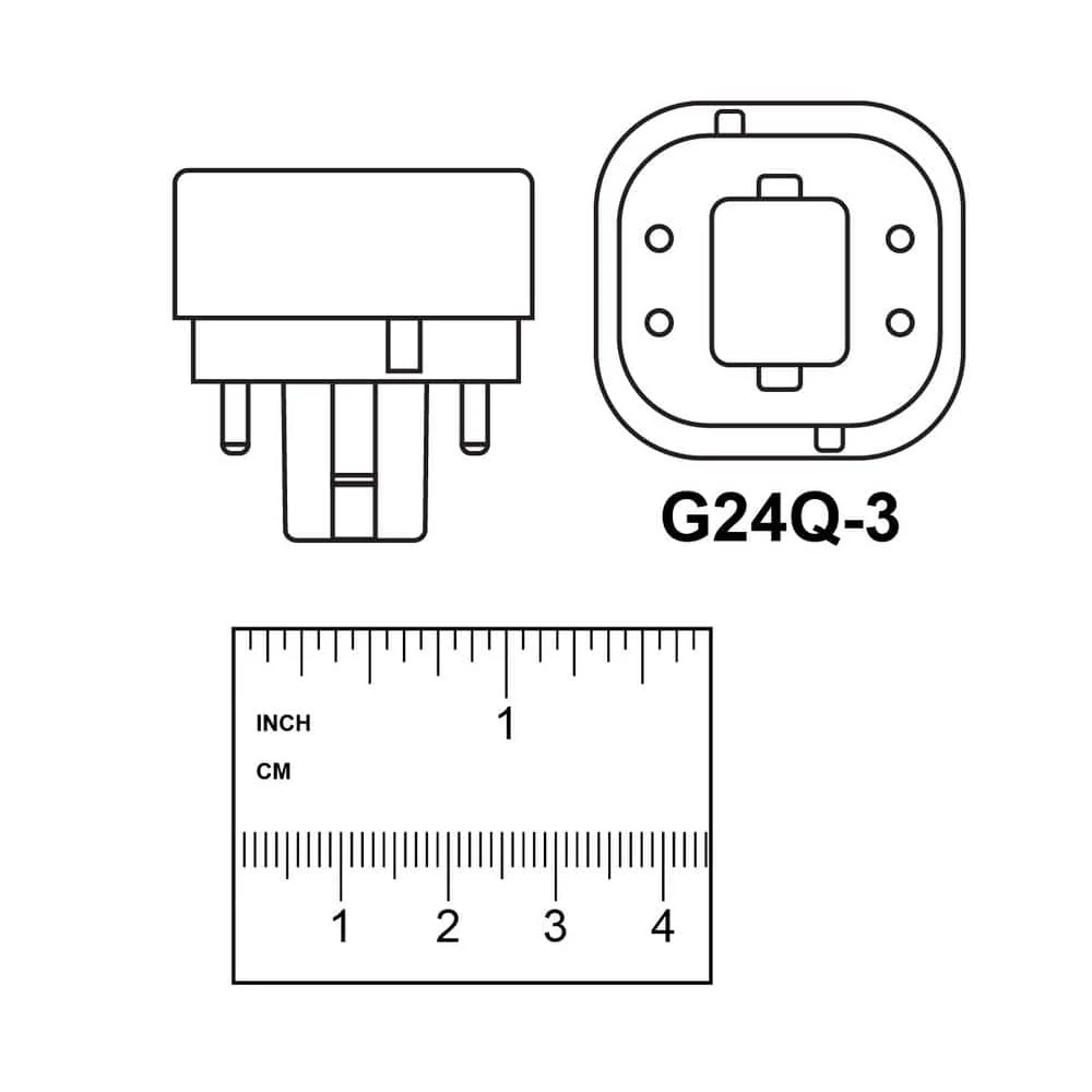 Philips 26W Equiv PL CFLNI Quad Tube 4-Pin Plug-in G24Q-3 Base CFL Light Bulbs, Cool White 4100K (6-Pack) - Image 3