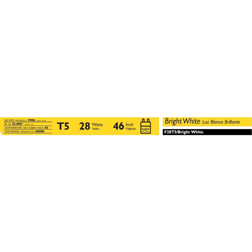 Philips 28-Watt 46 in. Linear T5 ALTO Fluorescent Tube Light Bulb, Bright White (3000K) - Image 4