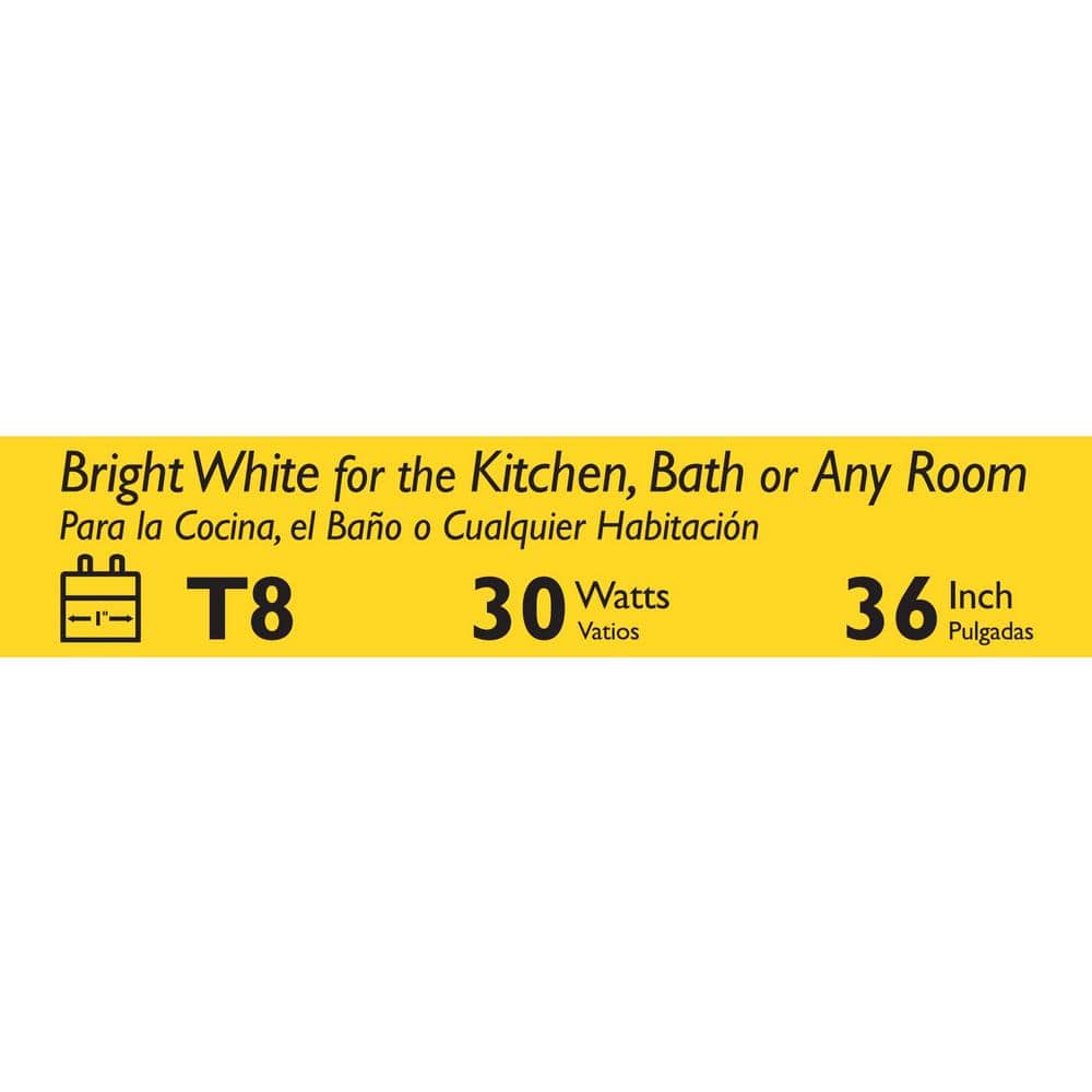 Philips 30-Watt 3 ft. Linear T8 Fluorescent Tube Light Bulb, Bright White 3000K - Image 4