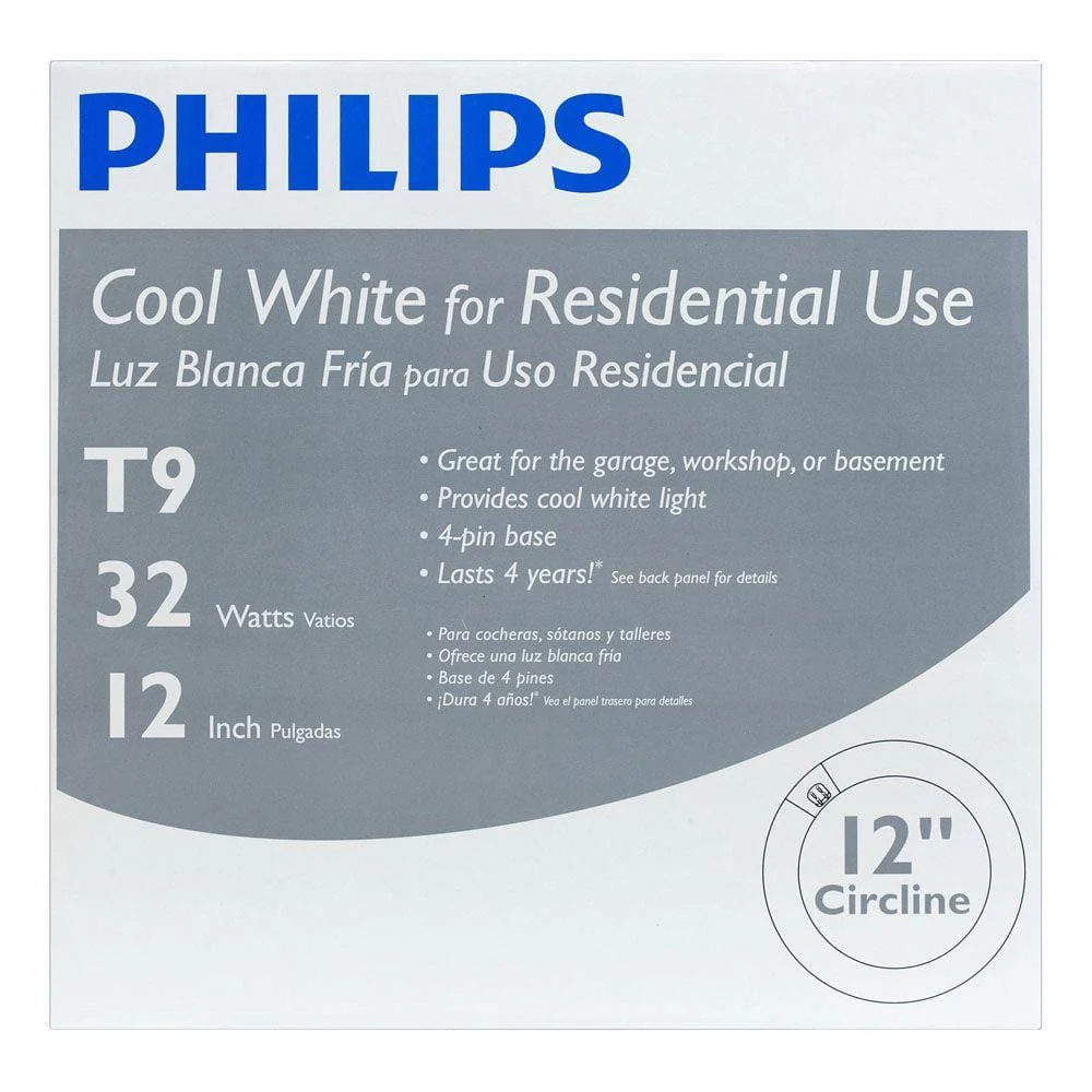 Philips 32-Watt 12 in. Linear T9 Fluorescent Tube Light Bulb, Cool White 4100K Circline - Image 4