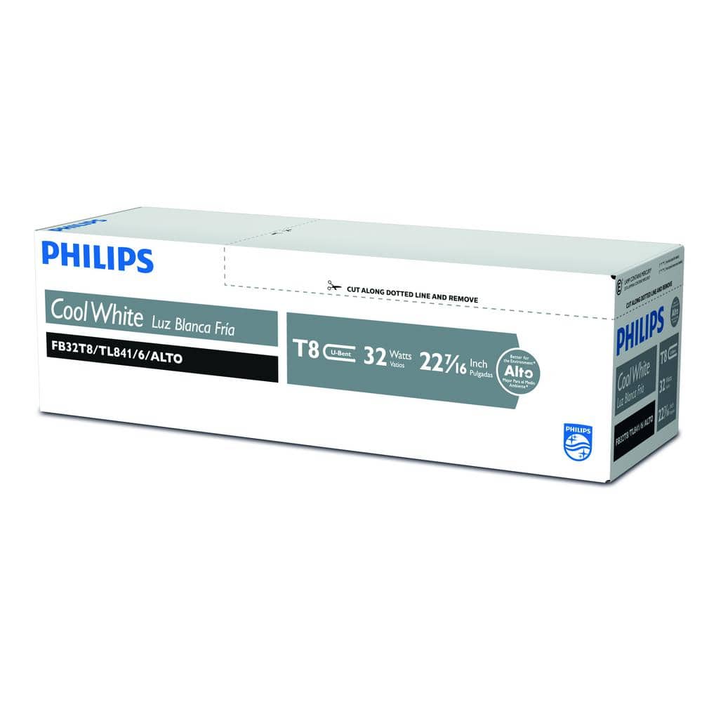 Philips 32-Watt ALTO Linear T8 U-Bent Fluorescent Tube Light Bulb, Cool White (4100K) - Image 4