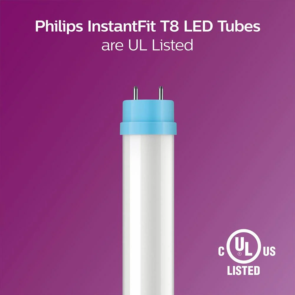 Philips 32-Watt Equivalent 4 ft. T8 InstantFit Linear LED Light Bulb, Cool White (4000K), 10-Pack - Image 6