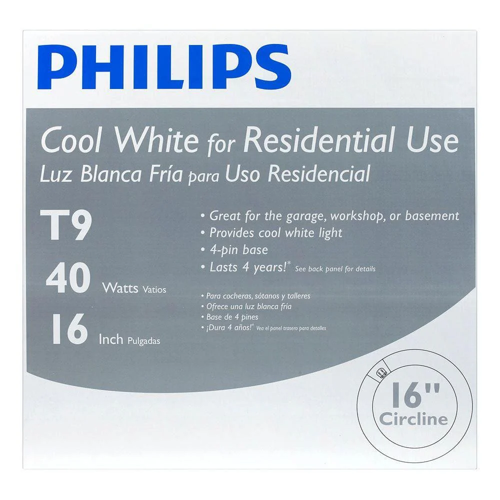 Philips 40-Watt 16 in. Circline T9 Fluorescent Tube Light Bulb, Cool White 4100K (1-Bulb) - Image 4