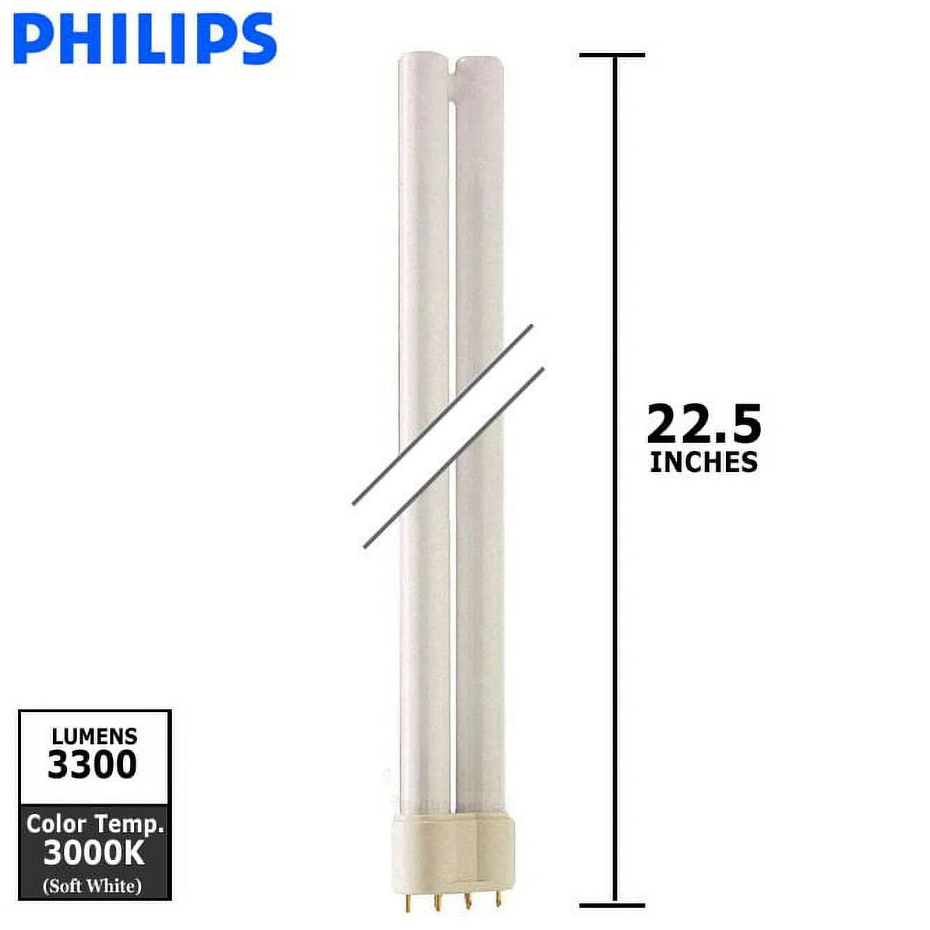 Philips 40-Watt 2G11 4-Pin CFLni Light Bulb, Soft White 3000K, 25-Pack - Image 3