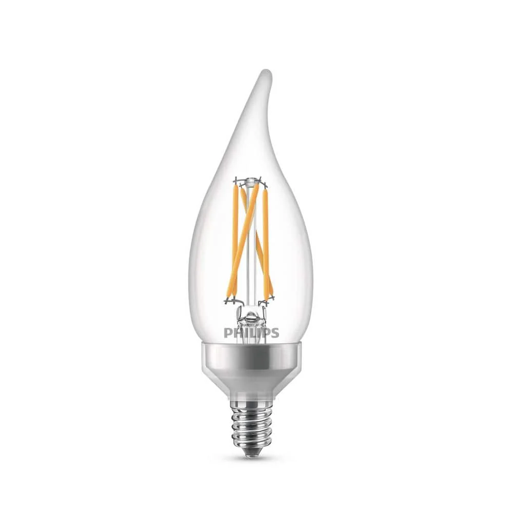 Philips 40-Watt Equivalent B11 Dimmable LED Candle Light Bulbs, Soft White 2700K, E12 Base (12-Pack) - Image 3