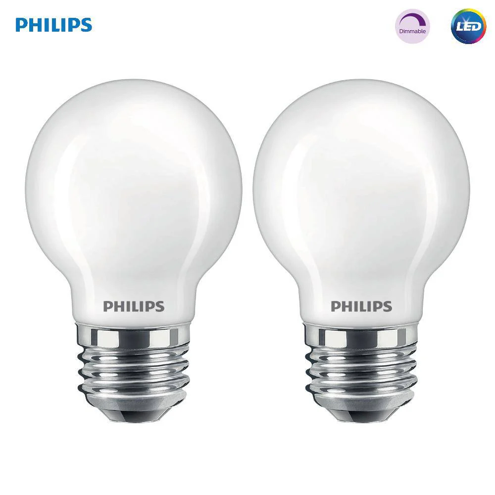 Philips 40-Watt Equivalent G16.5 Dimmable LED Light Bulb, Soft White Globe, 300 Lumens (2-Pack) - Image 4