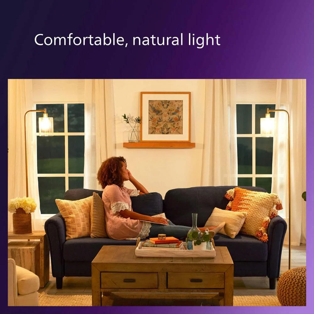 Philips 40-Watt Equivalent G16.5 Dimmable Medium Base LED Light Bulb with Warm Glow, Soft White (2-Pack) - Image 6