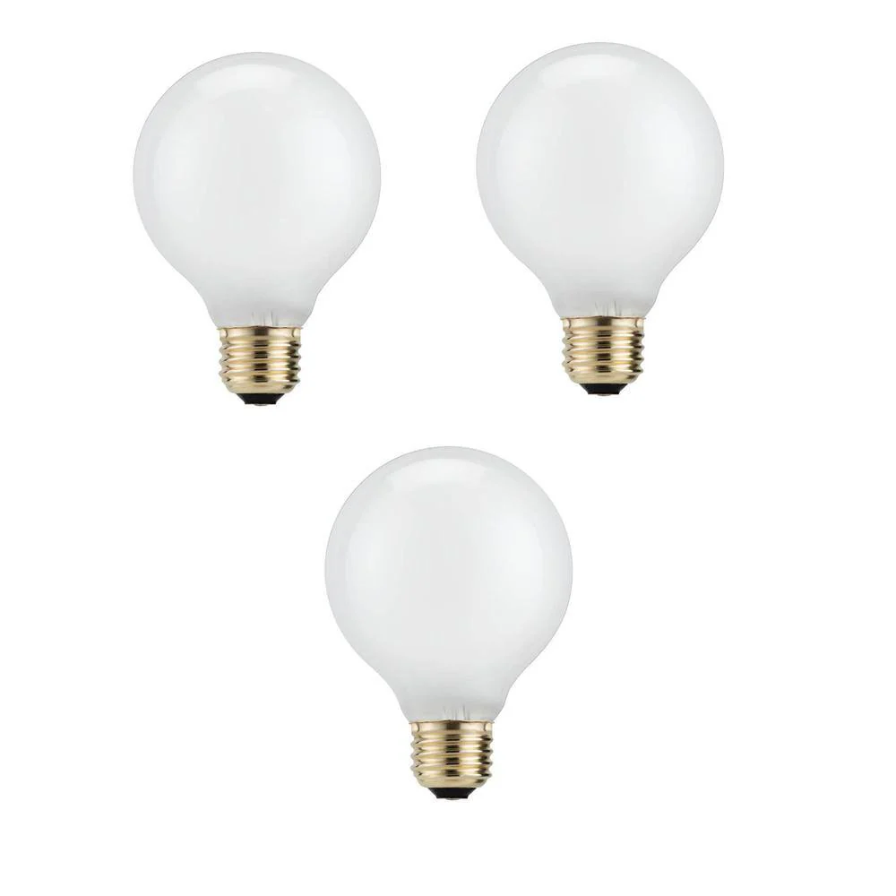 Philips 40-Watt Equivalent G25 Halogen White Decorative Globe Light Bulb (3-Pack)
