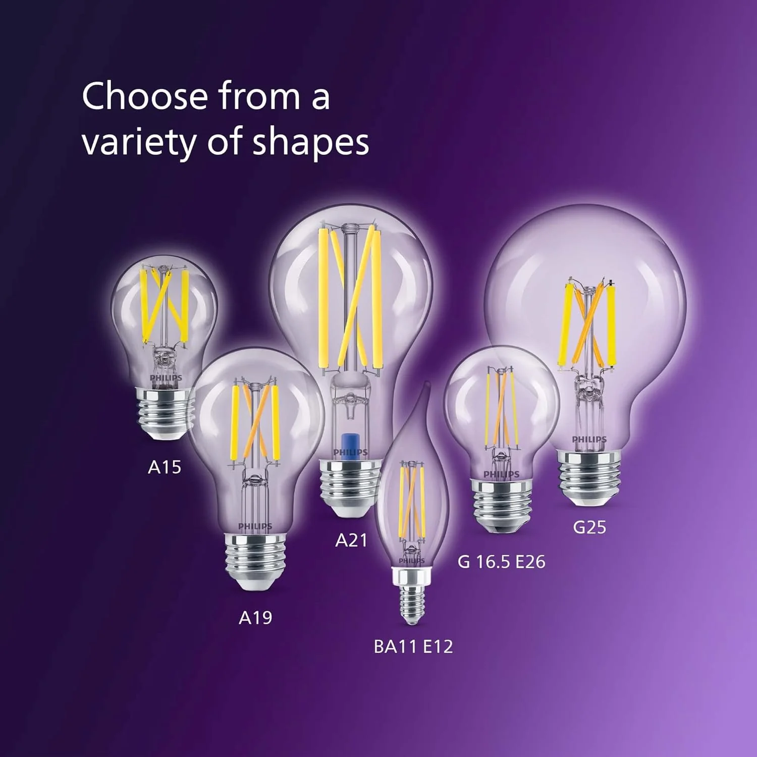 Philips 40W Equivalent BA11 LED Candle Bulbs, Soft White 2700K, Warm Glow Dimmable, E26 Medium Base, Bent Tip, 3.5W, 300 Lumens, 3-Pack - Image 8