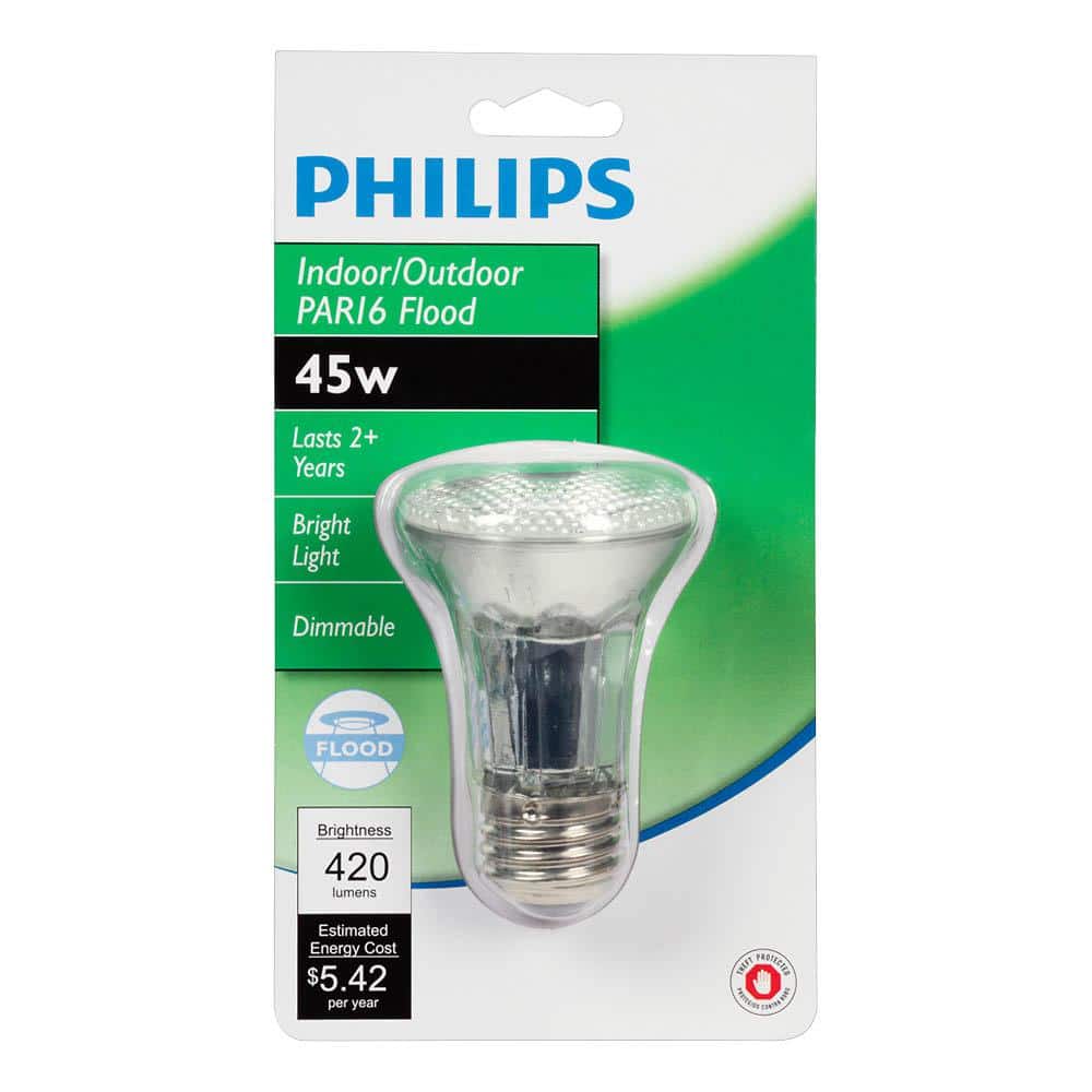 Philips 45-Watt Equivalent PAR16 Halogen Dimmable Flood Light Bulb, Medium E26 Base, 420 Lumens - Image 5