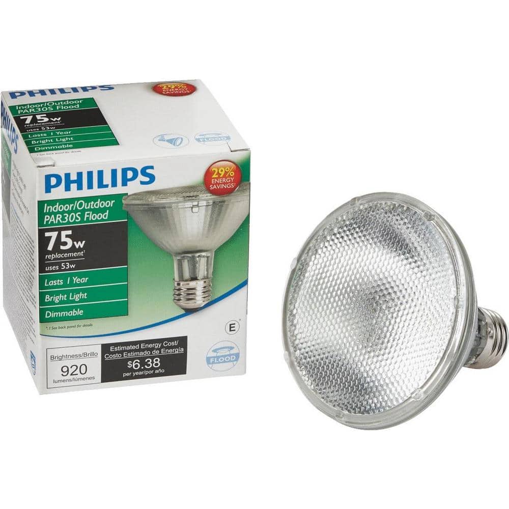 Philips 53-Watt Equivalent Halogen PAR30S Dimmable Floodlight Bulb, 920 Lumens, 2900K Soft White - Image 5