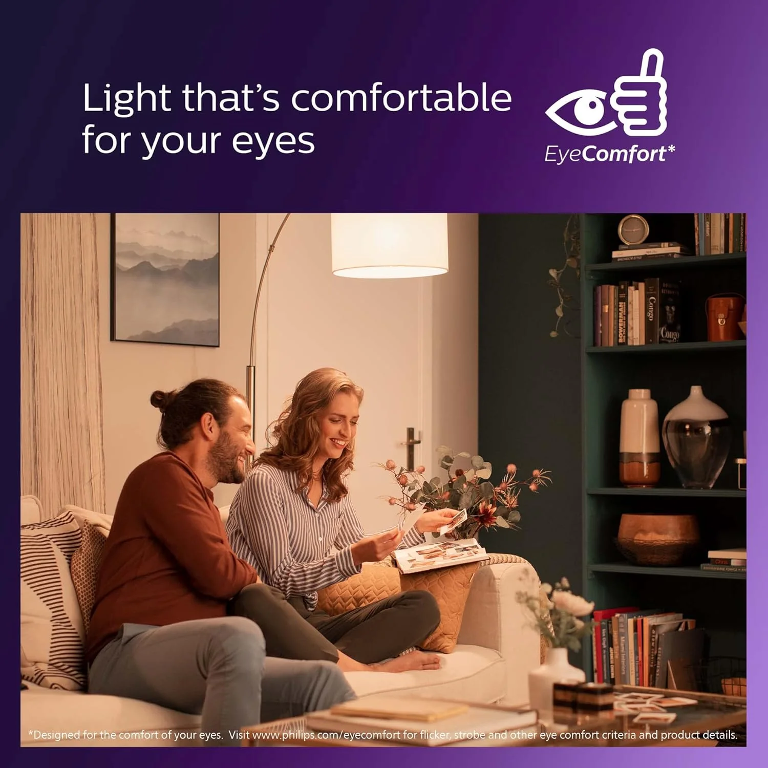 Philips 60W Equivalent A19 LED Bulb, Dimmable, High CRI 90+, Soft White 2700K, 800 Lumens, Medium Base (E26), 4-Pack - Image 6