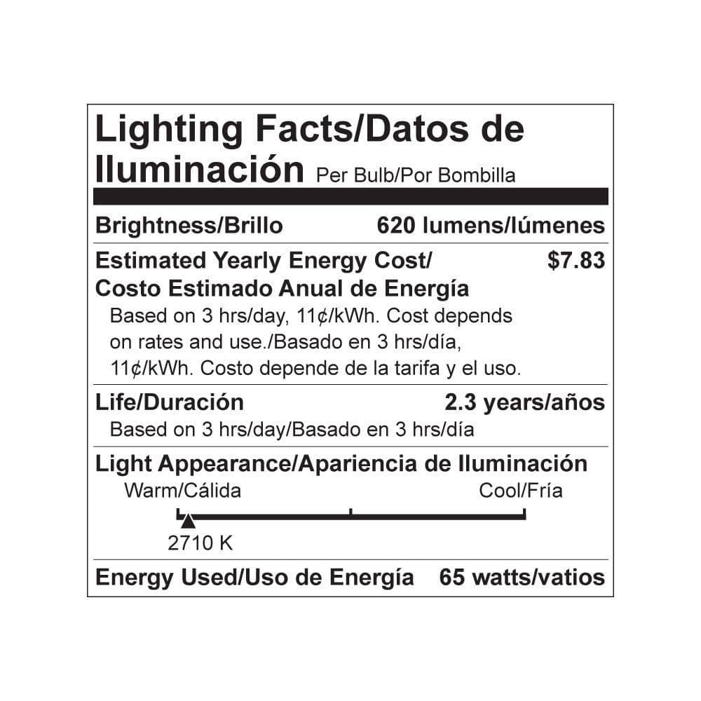 Philips 65-Watt BR30 Incandescent DuraMax Dimmable Flood Light Bulb (3-Pack) - Image 3