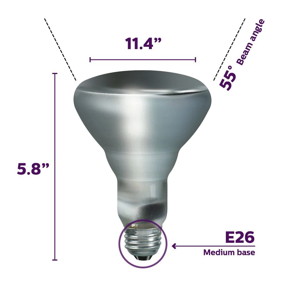Philips 65-Watt Incandescent BR30 Flood Light Bulb, Soft White 2700K, 12-Pack - Image 2