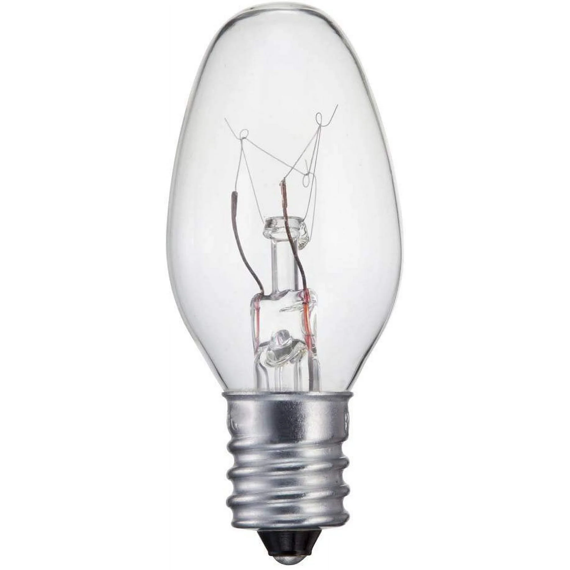 Philips 7-Watt C7 Incandescent Night-Light Replacement Light Bulb, Clear, E12 Candelabra Base (4-Pack) - Image 2