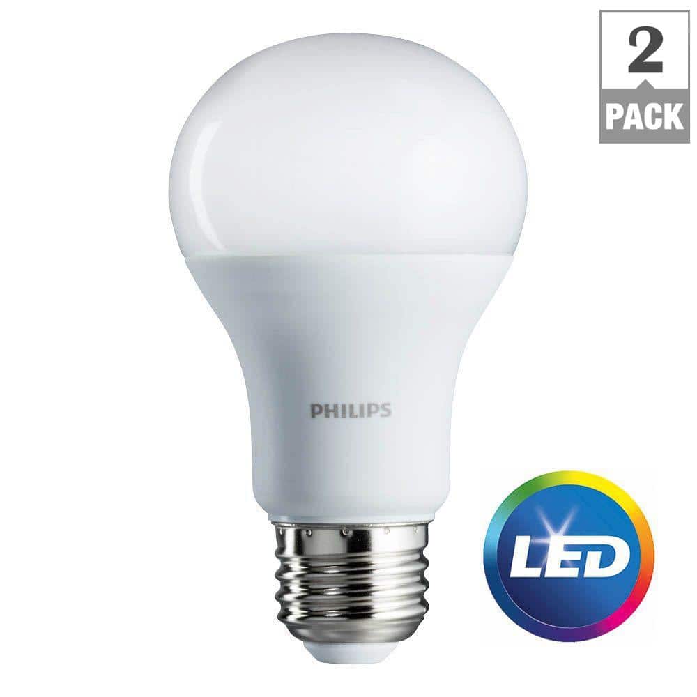 Philips 75-Watt Equivalent A19 Non-Dimmable Energy Saving LED Light Bulb, Daylight 5000K (2-Pack) - Image 3