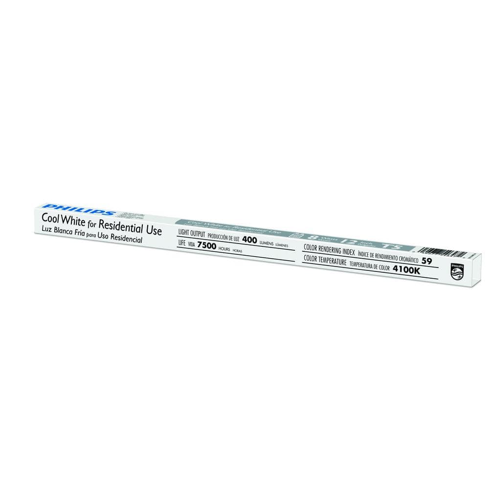 Philips 8-Watt 12 in. Linear T5 Fluorescent Tube Light Bulb, Cool White 4100K - Image 4