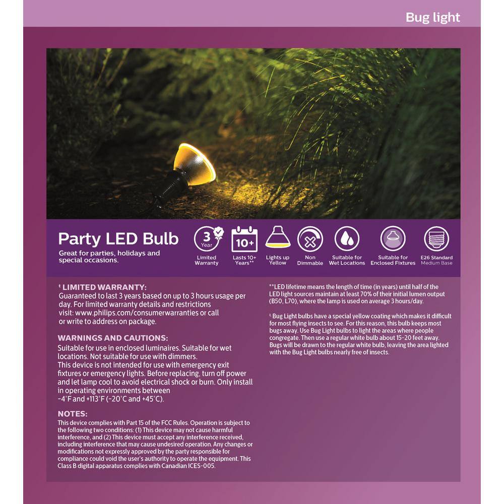 Philips 90-Watt Equivalent PAR38 LED Flood Yellow (4-Pack) - Image 6