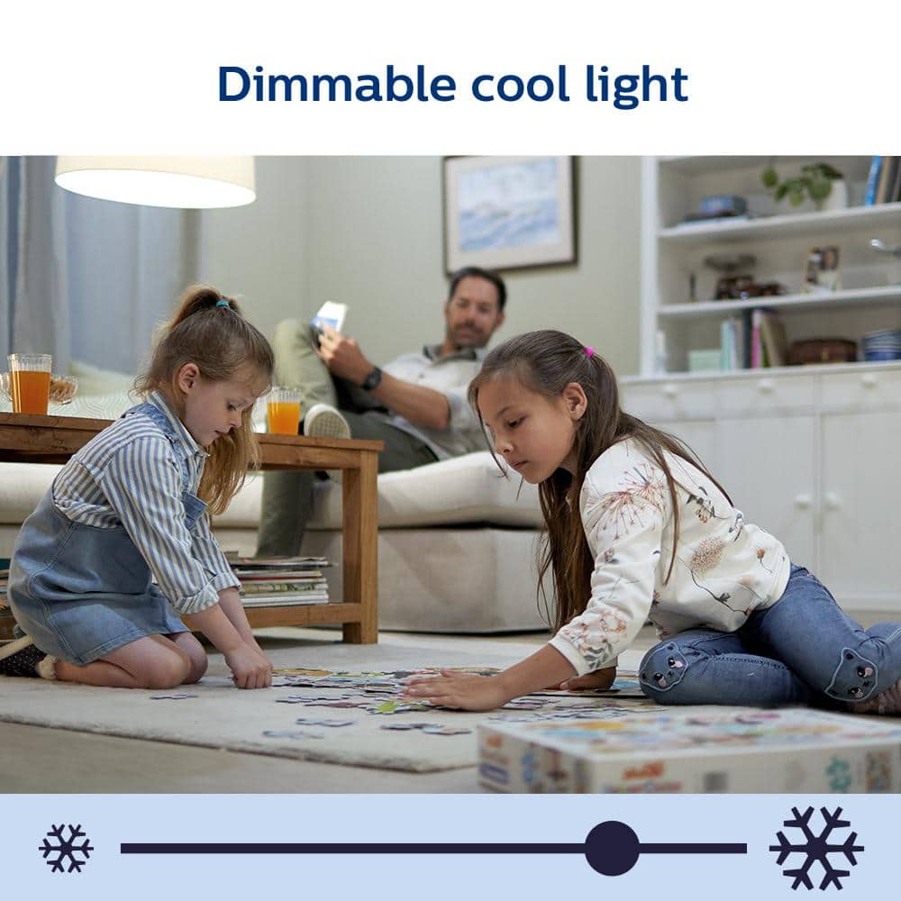 Philips Daylight A19 LED 60-Watt Equivalent Dimmable Smart Wi‑Fi Wiz Connected Wireless Light Bulb (4-Pack) - Image 5