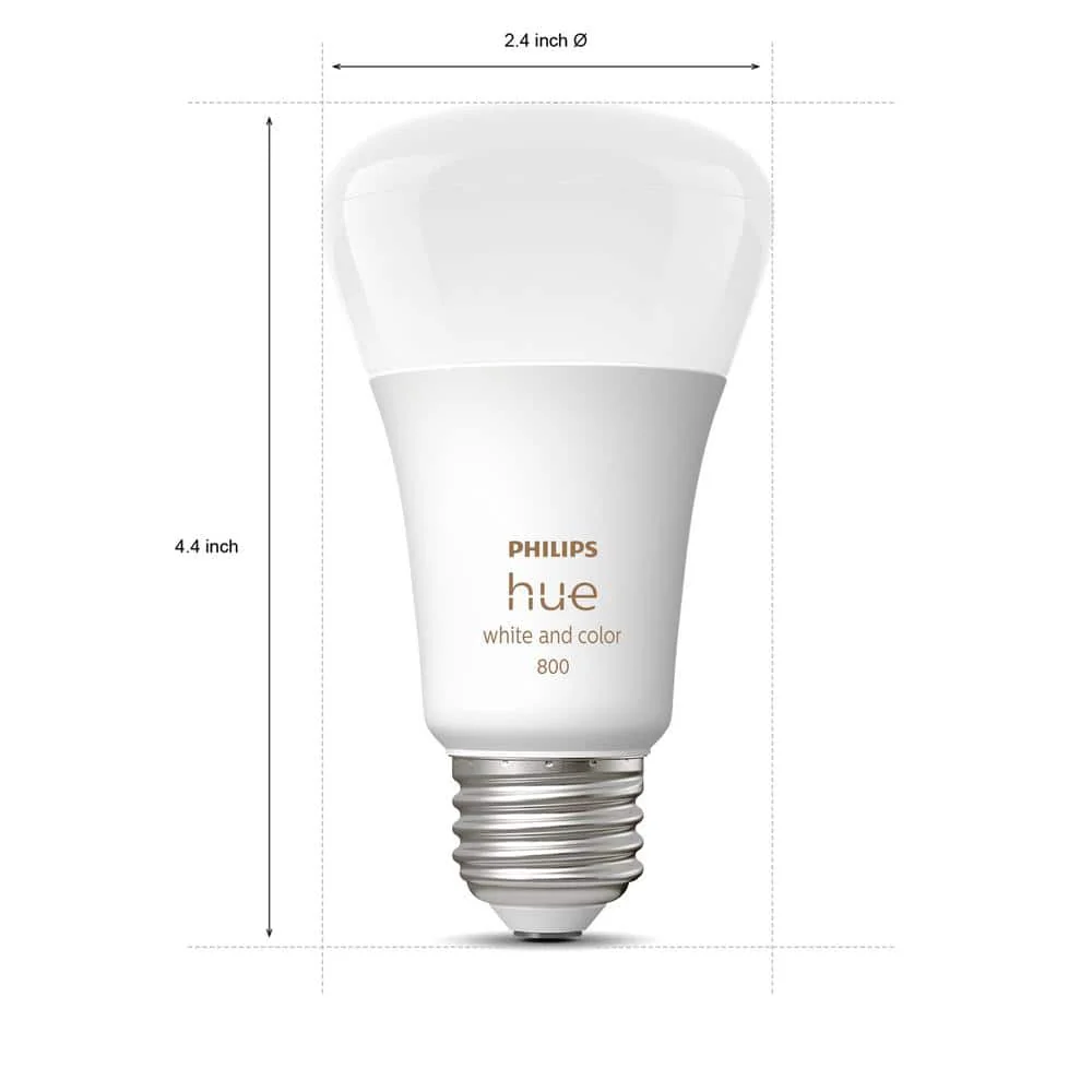 Philips Hue White A19 LED 60-Watt Equivalent Dimmable Smart Wireless Light Bulb with Bluetooth - Image 4