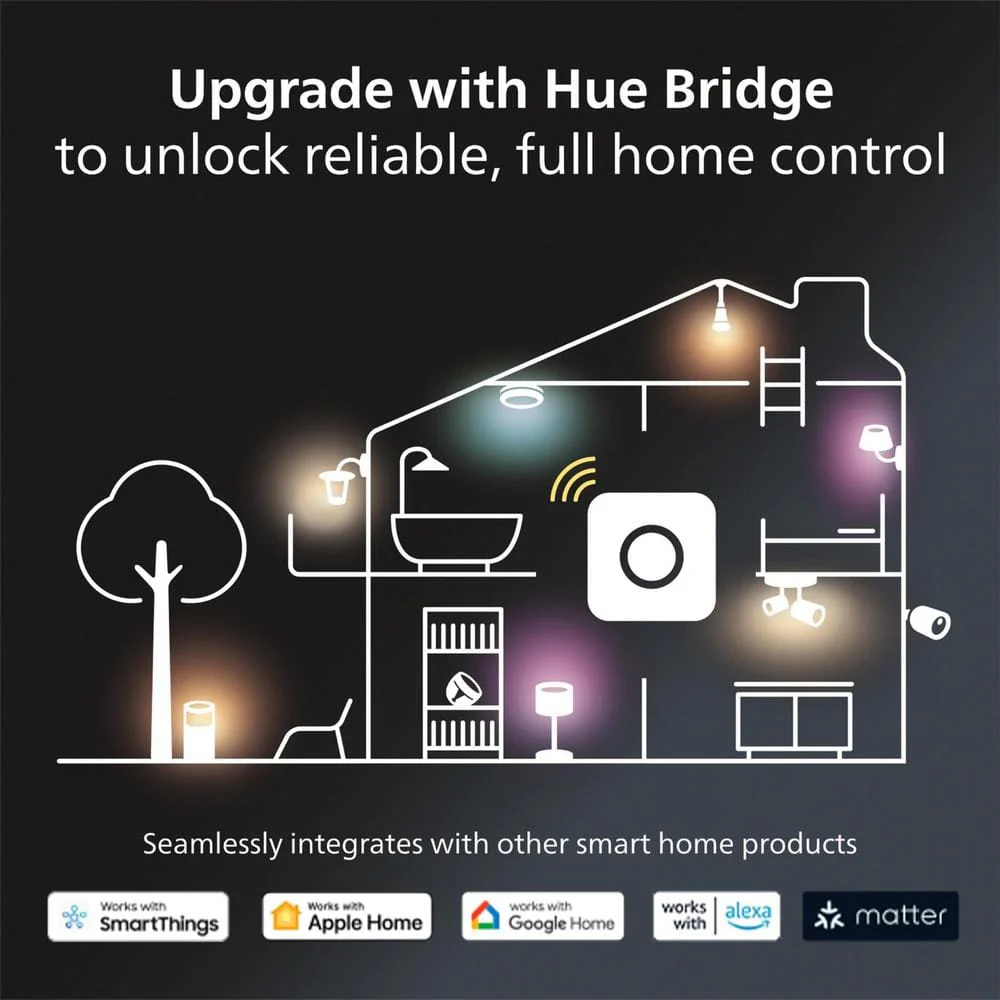 Philips Hue White A19 LED 60-Watt Equivalent Dimmable Smart Wireless Light Bulb with Bluetooth - Image 6