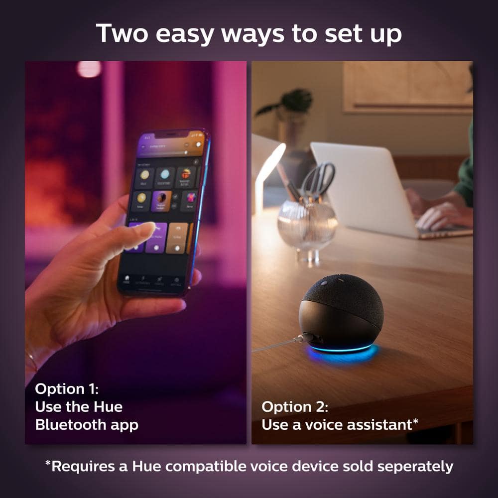 Philips Hue White and Color Ambiance A19 LED, 60W Equivalent, Dimmable Smart Wireless Light Bulb with Bluetooth - Image 7