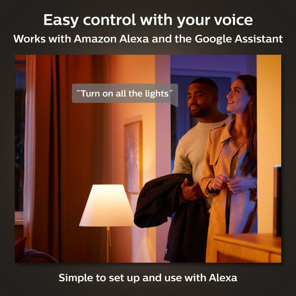 Philips Hue White and Color Ambiance A19 LED, 60W Equivalent, Dimmable Smart Wireless Light Bulb with Bluetooth - Image 8
