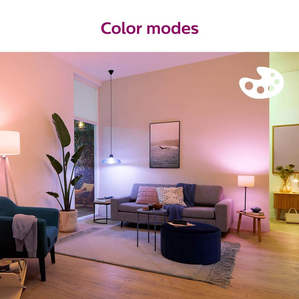 Philips Soft White A19 LED 60-Watt Equivalent Dimmable Smart Wi‑Fi WiZ Connected Light Bulbs (4‑Pack) - Image 6