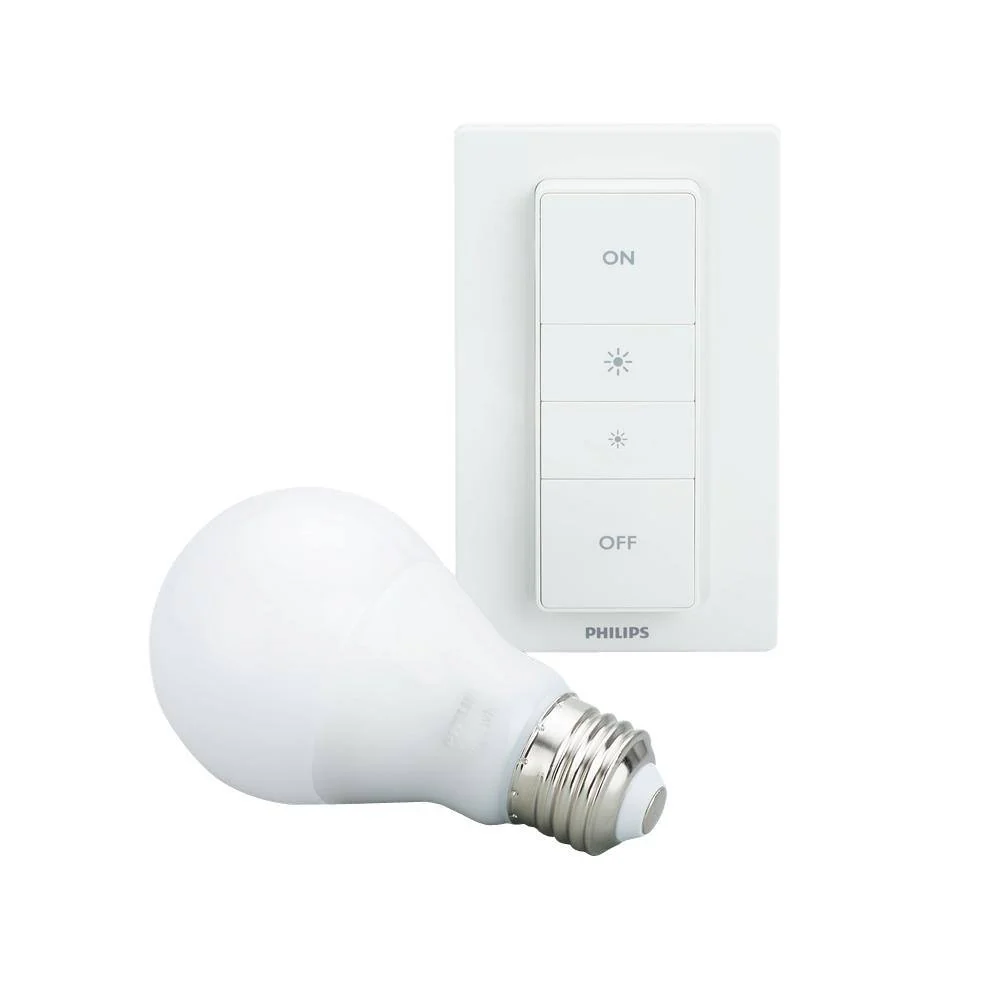 Philips White Ambiance Smart Wireless Lighting Recipe Kit – 1 A19 LED (60W Equivalent) Dimmable Bulb + Remote Dimmer Switch - Image 2
